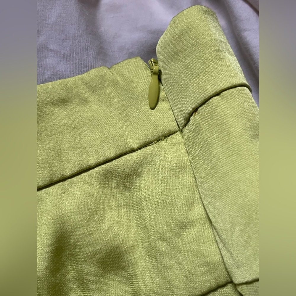 Free People Lime Green Midi Skirt SZ 2 - Picture 4 of 8